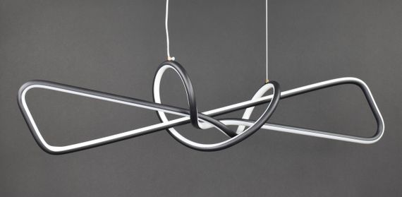 Люстра світлодіодна підвісна LED світильник для квартири на стелю лед 27483 Чорний 25-150х15х100 см.