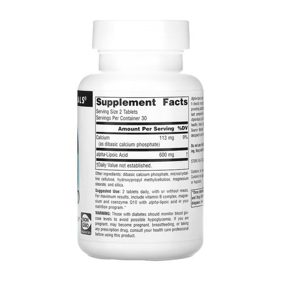 Alpha Lipoic Acid 300mg - 60 tabs | Зображення 1