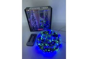 Гирлянда Роса 200 м МУЛЬТИК – зеленая нить, пульт, 8 режимов