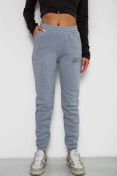 Спортивные штаны женские на флисе, цвет серый, 238R01908-5