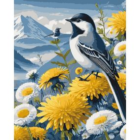 Картина за номерами "Пташки у кульбабках" ©arttem_illustration 13158-AC 40х50 см