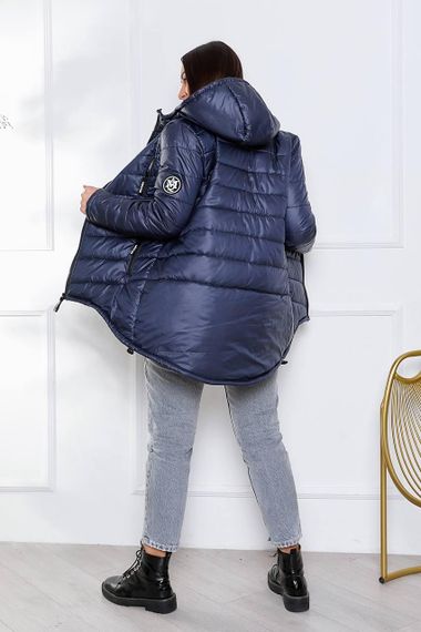 Елегантна жіноча парка, арт. 300, тёмно синий | Зображення 5