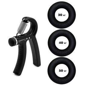 Набір кистьових еспандерів кільце+еспандер ножиці Power Grip Set1 NE-1587-60