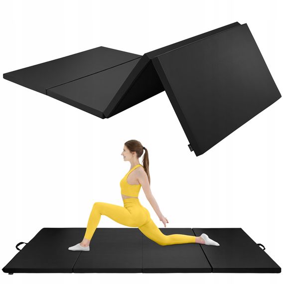 Мат гімнастичний складаний 4FIZJO XL 240 x 120 x 5 см Black (P-5907739319708) | Зображення 9