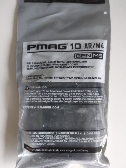 Магазин Magpul PMAG Gen M3 кал. 5.56 X 45 мм на 10 патронов Магазин 5.56 Магазин 223 rem 5.56 | Зображення 3