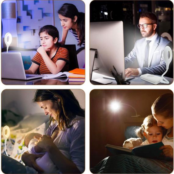 Гибкая USB лампа с голосовым управлением, 24 LED / Светильник с зарядкой от повербанка / Led фонарик для | Зображення 1