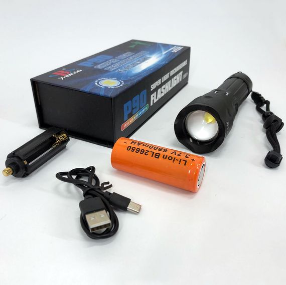 Ліхтар вуличний ручний, Кращий тактичний ліхтар для дому з зарядкою від розетки LC-57 | Зображення 2