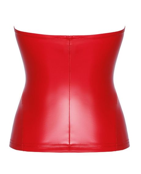 Корсет Noir Handmade F355 Red powerwetlook corset — 3XL sexstyle | Зображення 4
