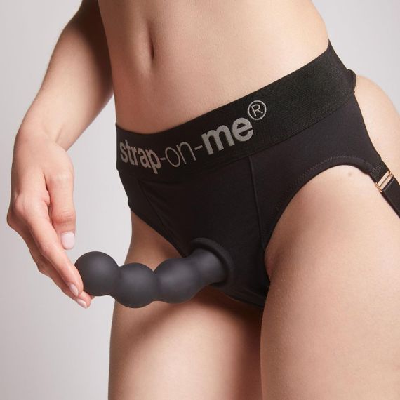 Насадка для страпона Strap-On-Me Dildo Plug Balls Black S Sex Aura | Зображення 4