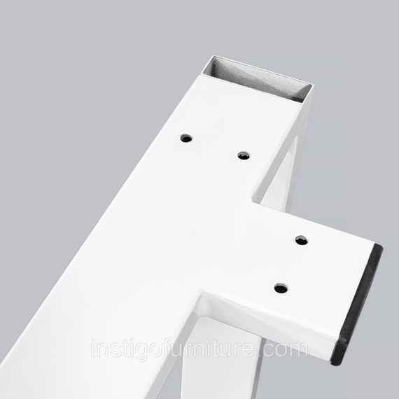 Опора для столу з металу 600×110mm, H=730mm (профільна труба: 50x20mm) Білий | Зображення 2