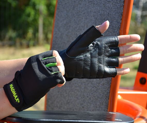 Рукавички для фітнесу MadMax MFG-251 Rainbow Green M | Зображення 7