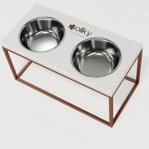 Миски на підставці для середніх і великих собак Hollky Base L (2 × 0,95 л) BL-422120-GLWH | Зображення 5