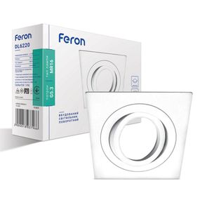 Вбудований поворотний світильник Feron DL6220 під лампу білий