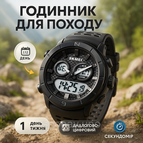 Годинник наручний чоловічий SKMEI 2014BKWT, годинник наручний електронний тактичний, годинник армійський оригінал