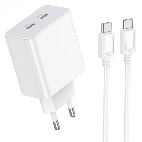 Мережевий зарядний пристрій блок живлення для телефону та планшета XPRO C108A PD35W+QC3.0 Type-C білий (33334-01) | Зображення 3