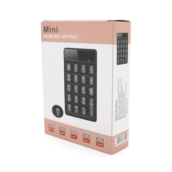 Цифрова клавіатура USB для ноутбука, довжина кабеля 150см, (135х85х33 мм) Black | Зображення 1