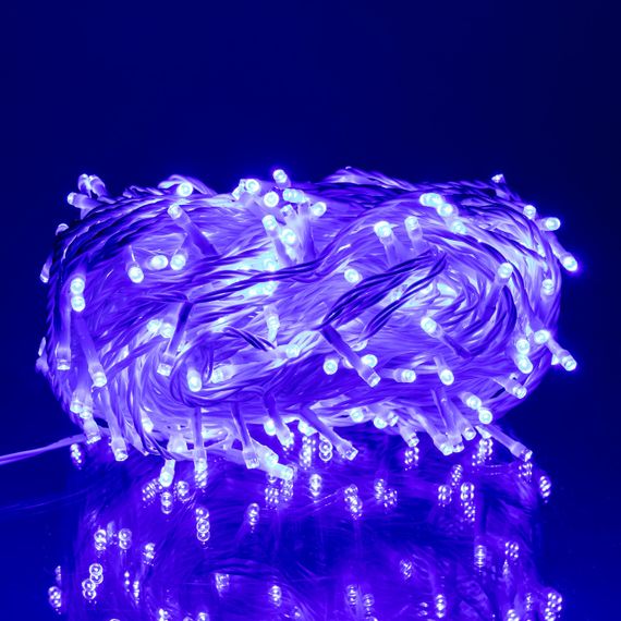 Гирлянда Нить уличная 30 м 300 LED белый провод Синий CF300L30MWBL | Зображення 2
