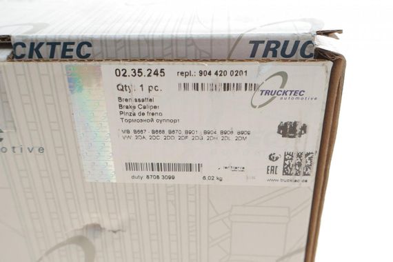 Суппорт тормозной передний  R Mercedes Benz Sprinter 412D d=45mm  + скоба  02.35.245 | Зображення 4