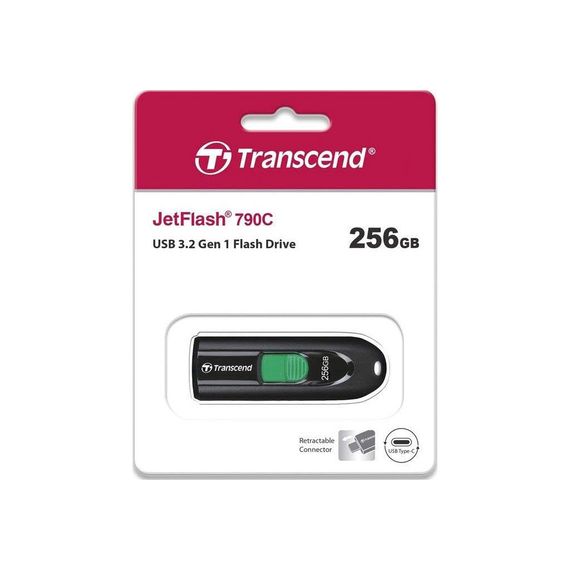 USB флеш накопичувач Transcend 256GB JetFlash 790C USB 3.2 Type-C (TS256GJF790C) | Зображення 6