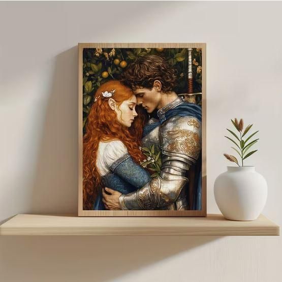 Набор для вышивки крестом JOZYSH "Сердце под латами" 14CT, 30x40 см, канва Аида с нанесенным рисунком | Зображення 5