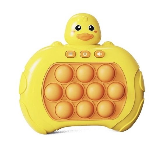 Электронный Pop It Pro Антистресс Детская Интерактивная Развивающая Игрушка 4 Режима + Подсветка Портативный Поп Ит Утенок