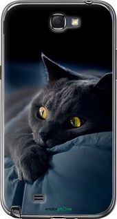 Чохол на Samsung Galaxy Note 2 N7100 Димчастий кіт "825t-17-2448"