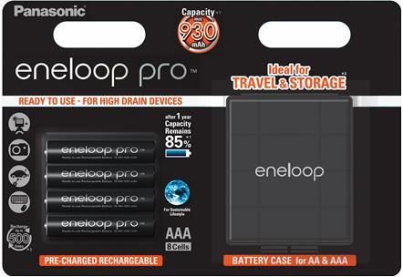 Аккумулятор Panasonic Eneloop Pro AAA 930 mAh 4BP+Case (BK-4HCDEC4BE)