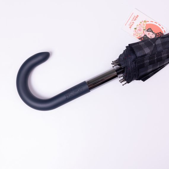 Класична парасолька-тростина напівавтомат з поліестеру 16 спиць діаметр 117 см Синя HP-23-4BL | Зображення 3