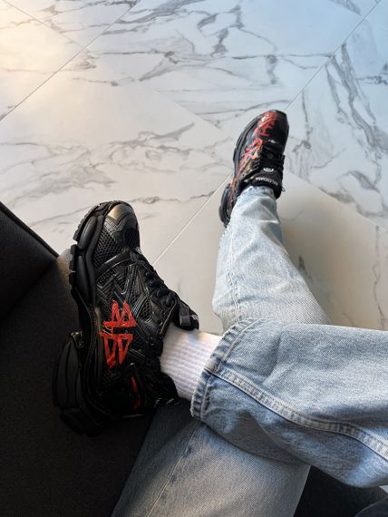 Кросівки Ba1lenc1iagaRunner Graffiti Black Red 12003 | Зображення 9