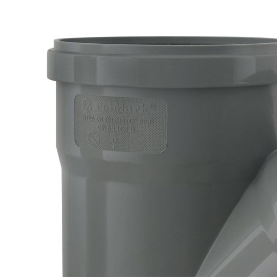 Трійник внутрішній каналізаційний PolMark ф110мм x45° | Зображення 2