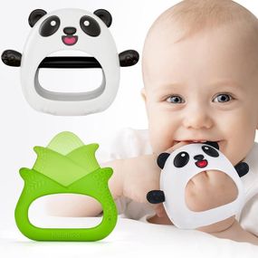 Прорізувач для зубів, гризунець, Дитячі іграшки для прорізування зубів для дітей 0-6 місяців — 2 шт.
