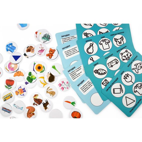 Детское лото "Ассоциации" 2255-UM 6 полей, 84 фишки | Зображення 1