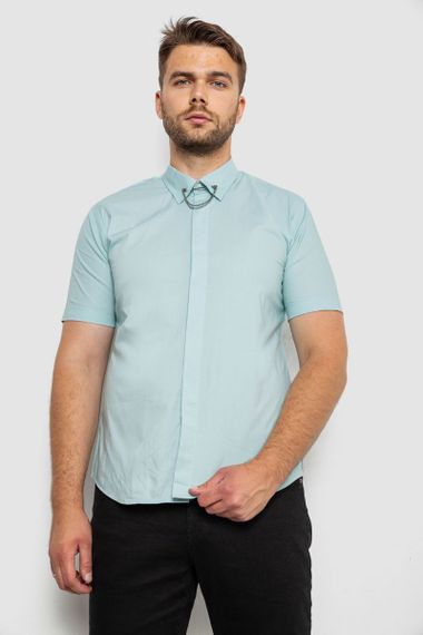 Рубашка мужская однотонная, цвет мятный, 214R6917
