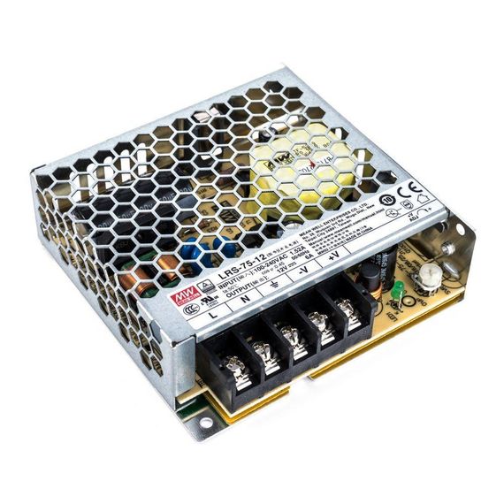 Блок живлення Mean Well LRS-75-12 (72W 6A 12V IP20) Series LRS | Зображення 1