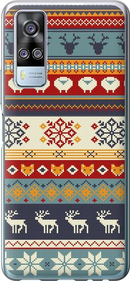 Чехол на Vivo Y51 2020 Рождественский орнамент "3303u-2241-17620"