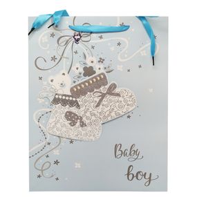 Подарочный пакет 2369L, 40 х 30 х 0,1 Синий