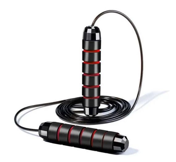 Скакалка швидкісна PowerPlay 4210 Power Weighted Jump Rope Чорна 2,7 м (PP_4210_Black/Red) | Зображення 4