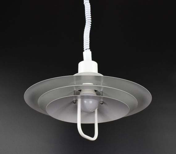 Люстра підвісна на 1 лампочку 27096 Білий 60-170х38х38 см. | Зображення 6