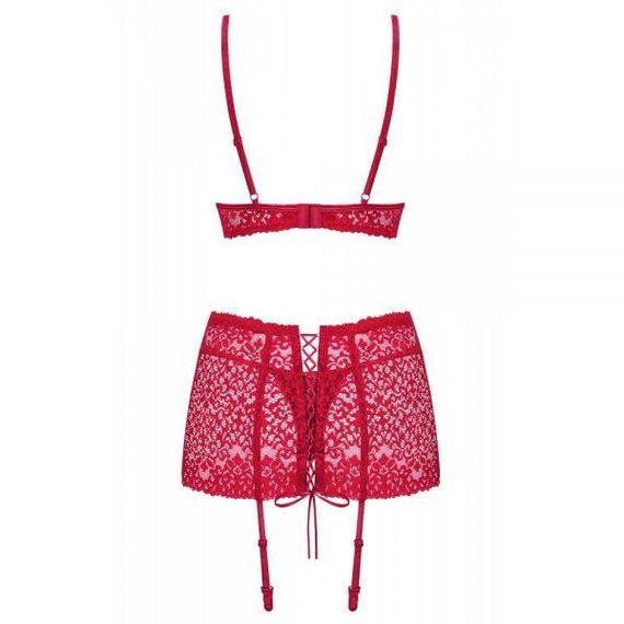 Комплект Obsessive Lividia 3 pcs set red S/M Sex Aura | Зображення 3