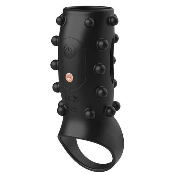 Насадка с вибрацией и шипами на пенис и мошонку Ultimate Couples Cage USB | Зображення 7