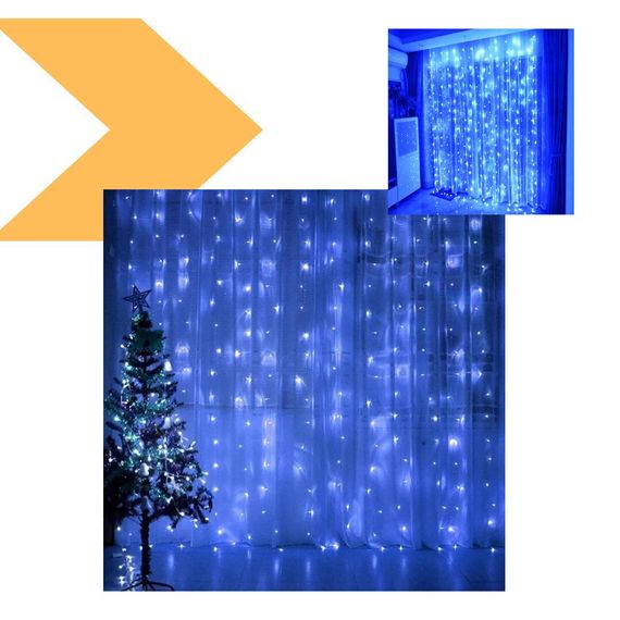 Гірлянда LED Водоспад XPRO 3м х 2м 320 синіх світлодіодів (47666-7603_347) | Зображення 1