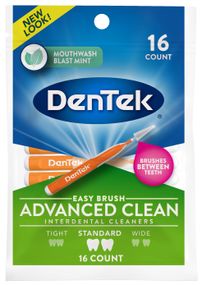 Міжзубні щітки DenTek Easy Brush Interdental Cleaners для стандартних проміжків 2.2-3.8 мм, 16 шт.