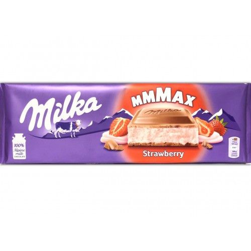 Шоколад молочний Milka Strawberry Fresa, 300 г