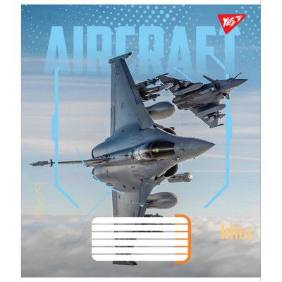 Тетрадь Yes Aircraft 48 листов клетка (767102) | Зображення 6