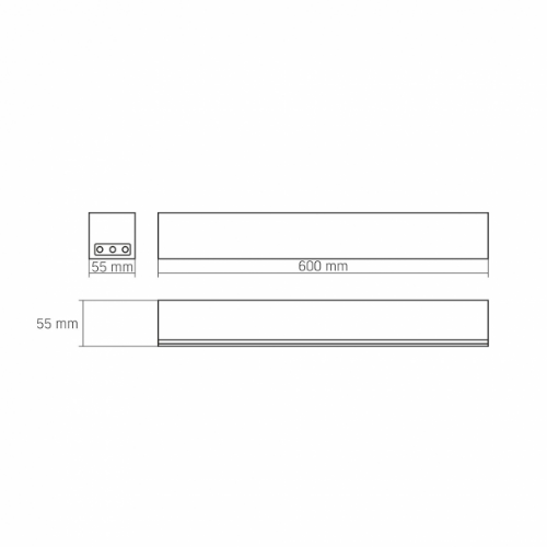 LED Світильник лінійний 24W 0,6м 5000К 220V магістральний VL-BNL02-24065B Videx | Зображення 1