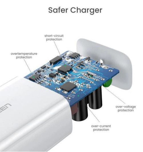 Сетевое зарядное устройство Ugreen CD127 USB Type-C Wall Charger PD QC4.0 30W 3A White | Зображення 5