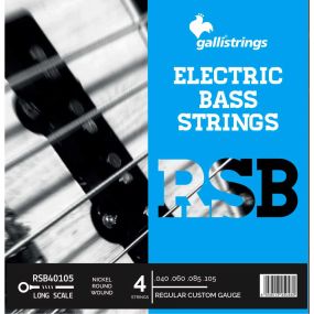 Струни для бас-гітари Gallistrings RSB40105 (.040-.105), REGULAR CUSTOM, Nickel