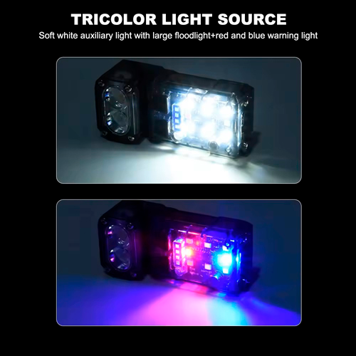 Налобный фонарь X52, 2LED+6SMD RGB, красный, синий, белый, датчик движения, АКБ Li-Ion, магнит, ЗУ Type-C | Зображення 3
