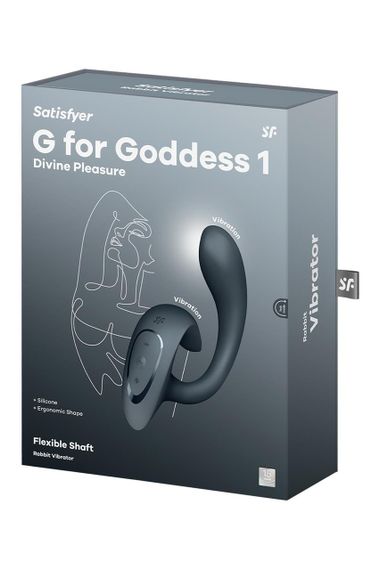 Вибратор для стимуляции точки G и клитора Satisfyer G for Goddess 1 темно-серый sexstyle | Зображення 5