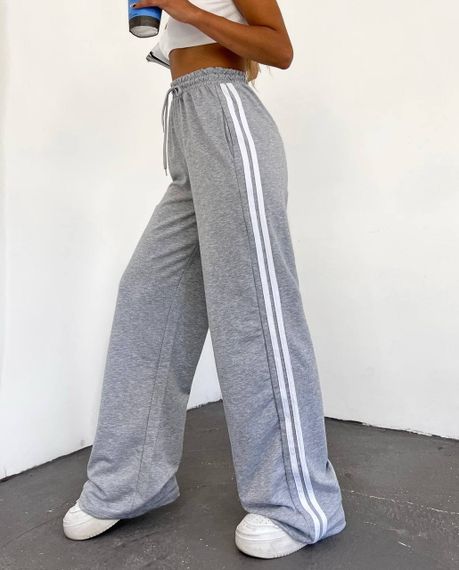 Женские свободные широкие штаны палаццо BF1275 цвет серый, размер 44/46 | Зображення 2